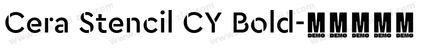 Cera Stencil CY Bold字体转换